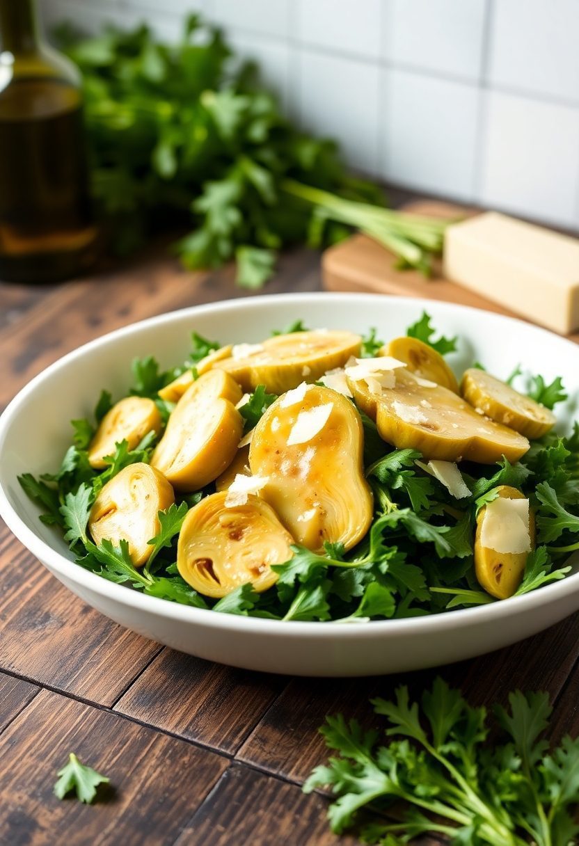 artichoke and arugula mix