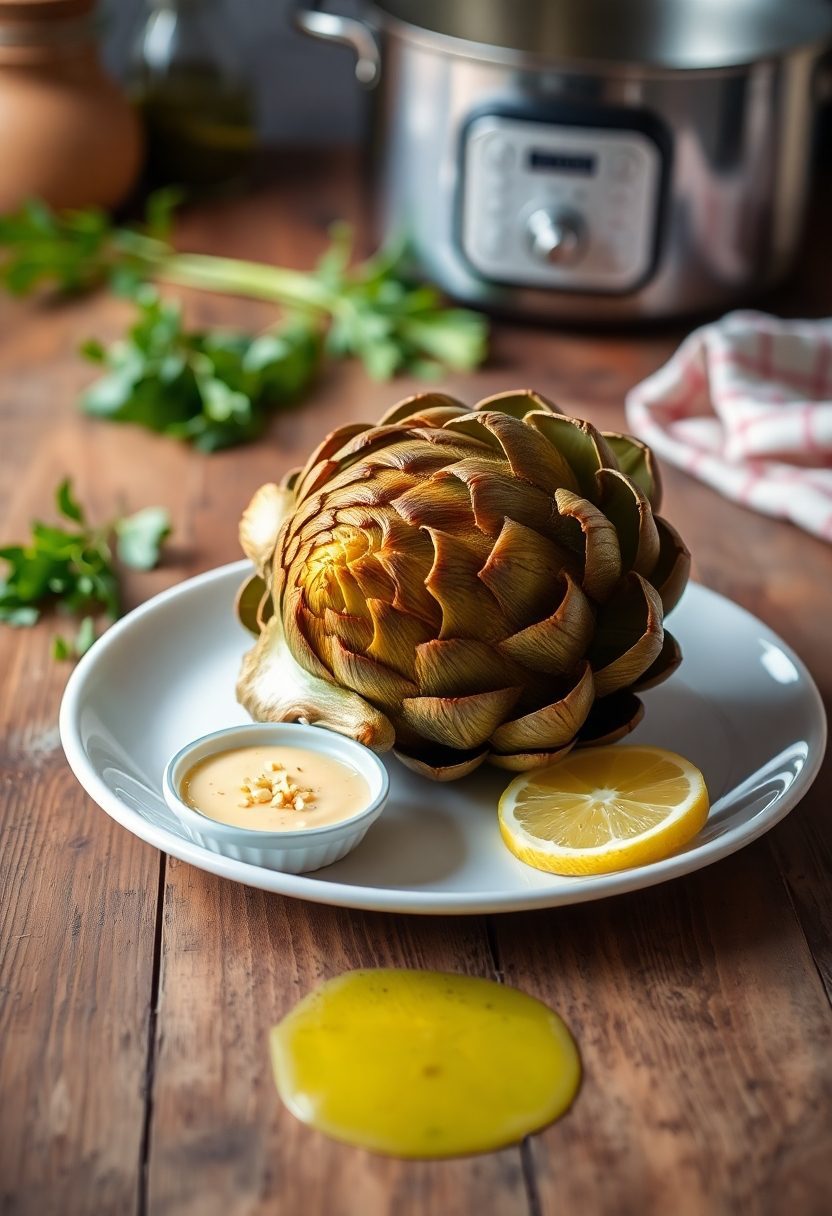 artichoke cooked with butter