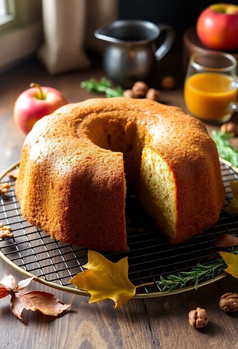 autumnal dessert with cinnamon