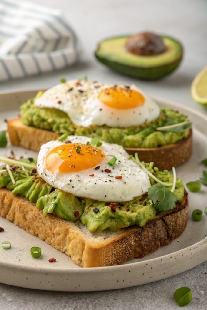 eggs on avocado toast
