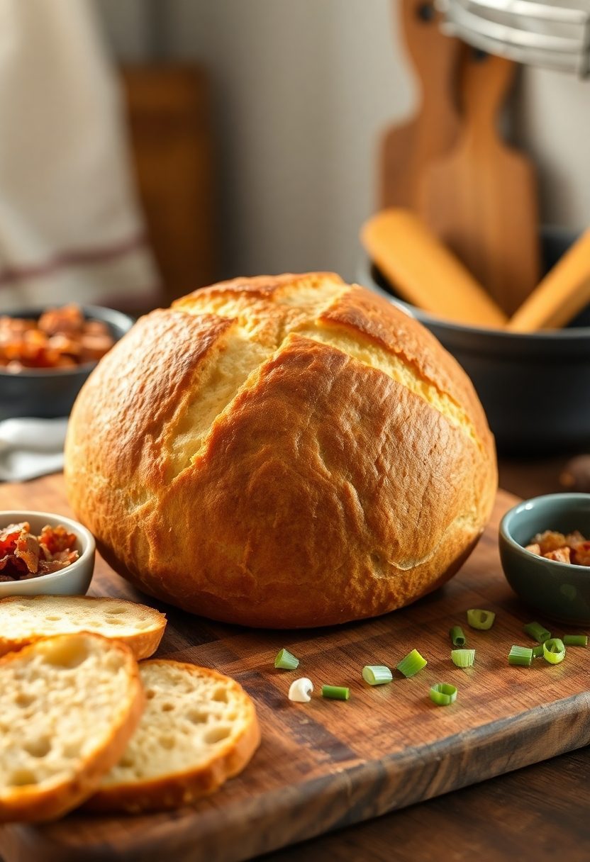 bacon scallion soda bread