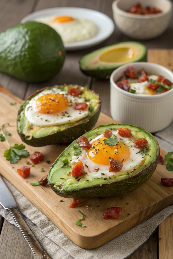 eggs baked in avocados