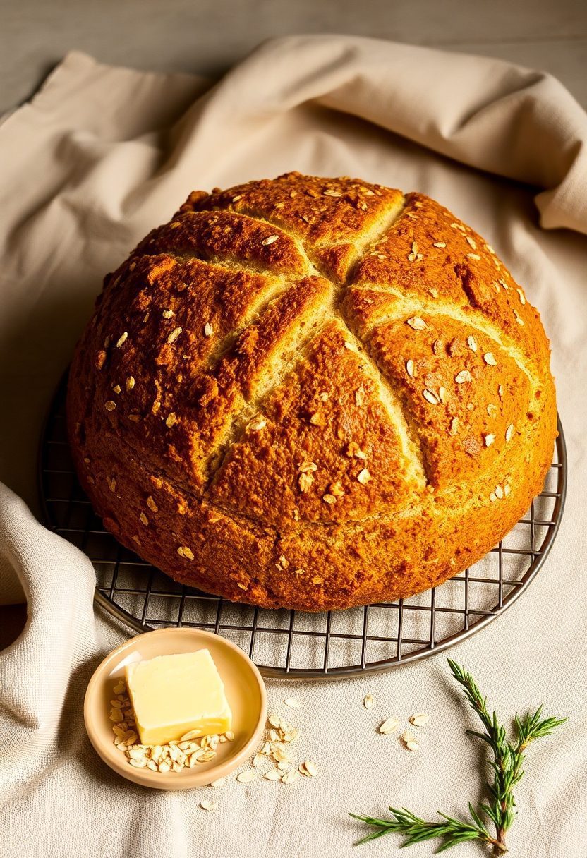 bread with oatmeal texture