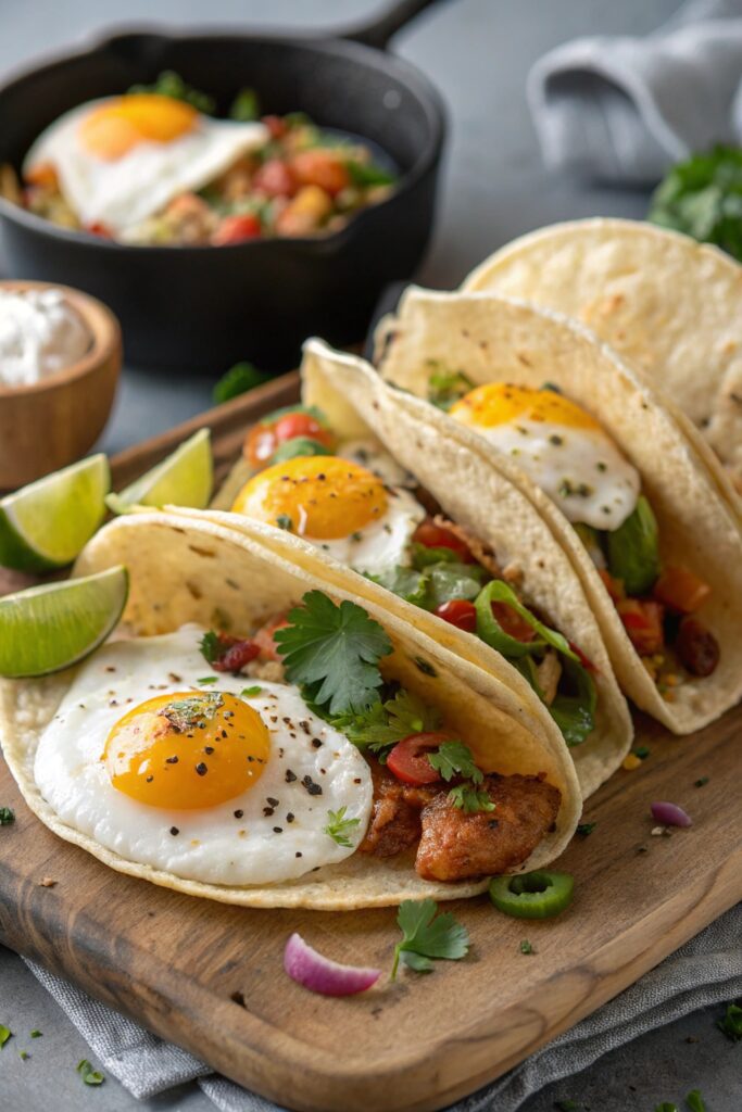 Breakfast Tacos With Fried Eggs