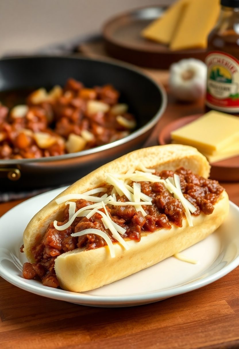 cheesy beef sandwich filling