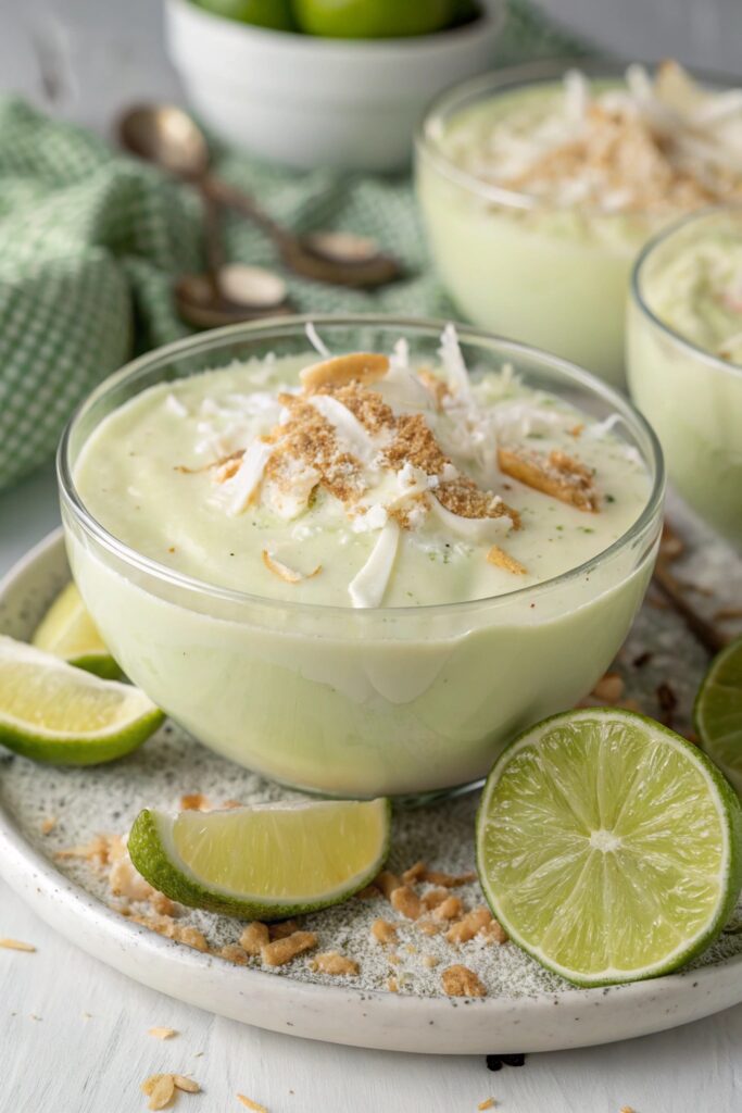 tropical dessert with coconut