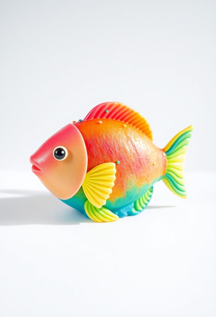 colorful fish themed cakes