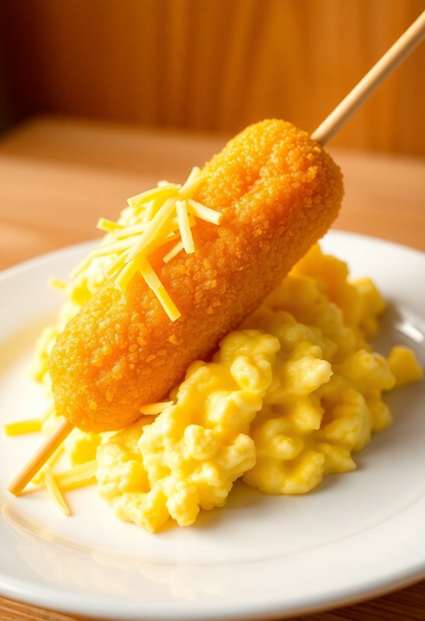 corn dog breakfast meal