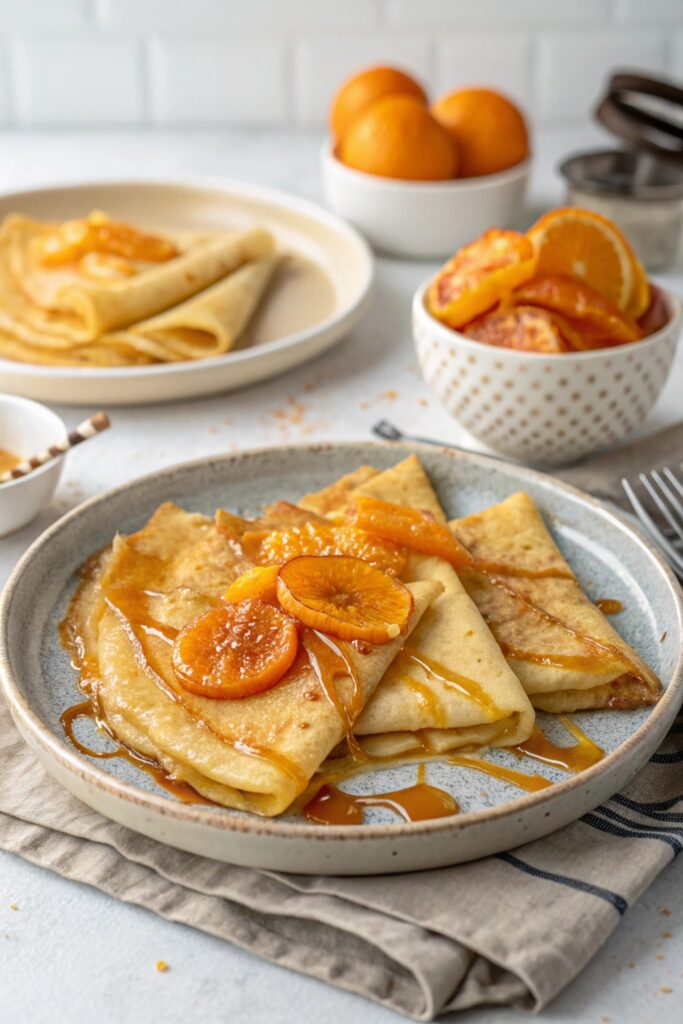 french dessert with flambe