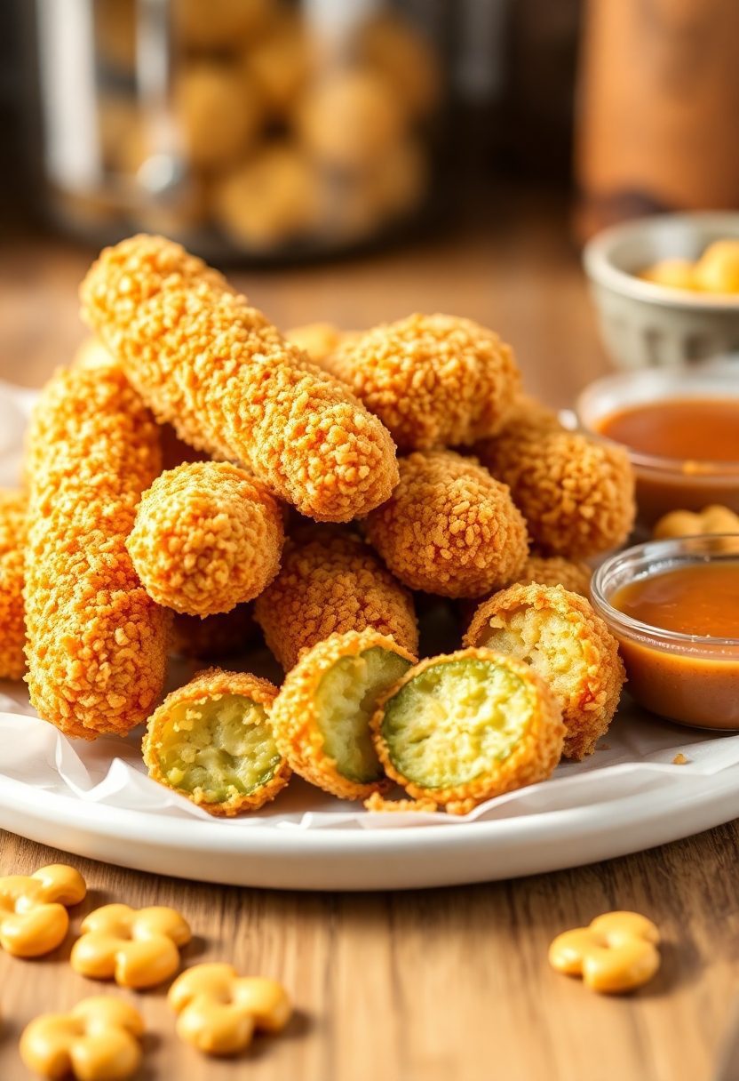 crunchy fried pickle snack