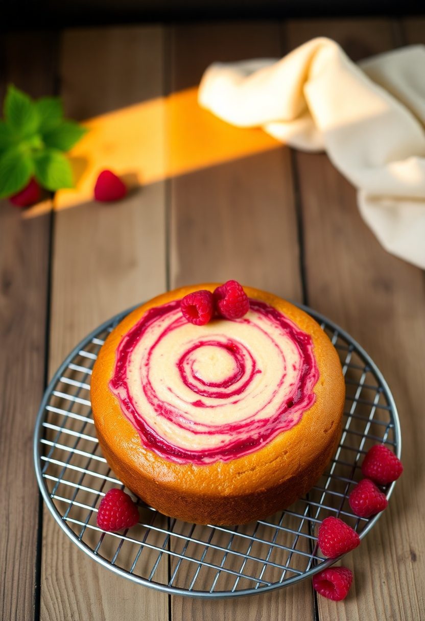 delicious homemade raspberry cake