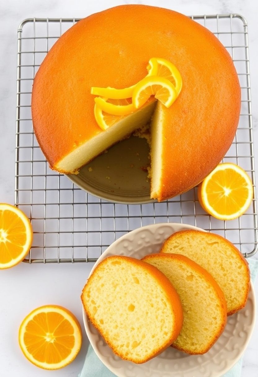 delicious orange flavored cake