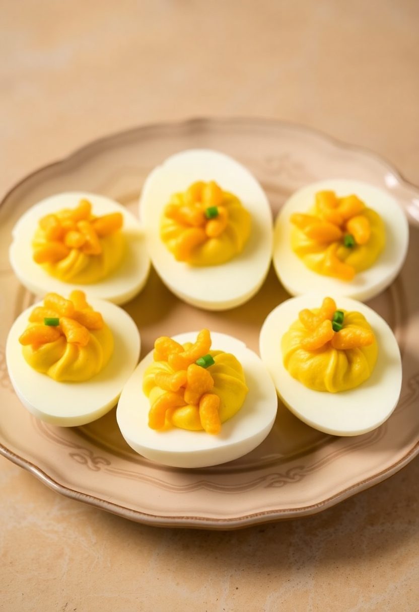 deviled eggs with topping