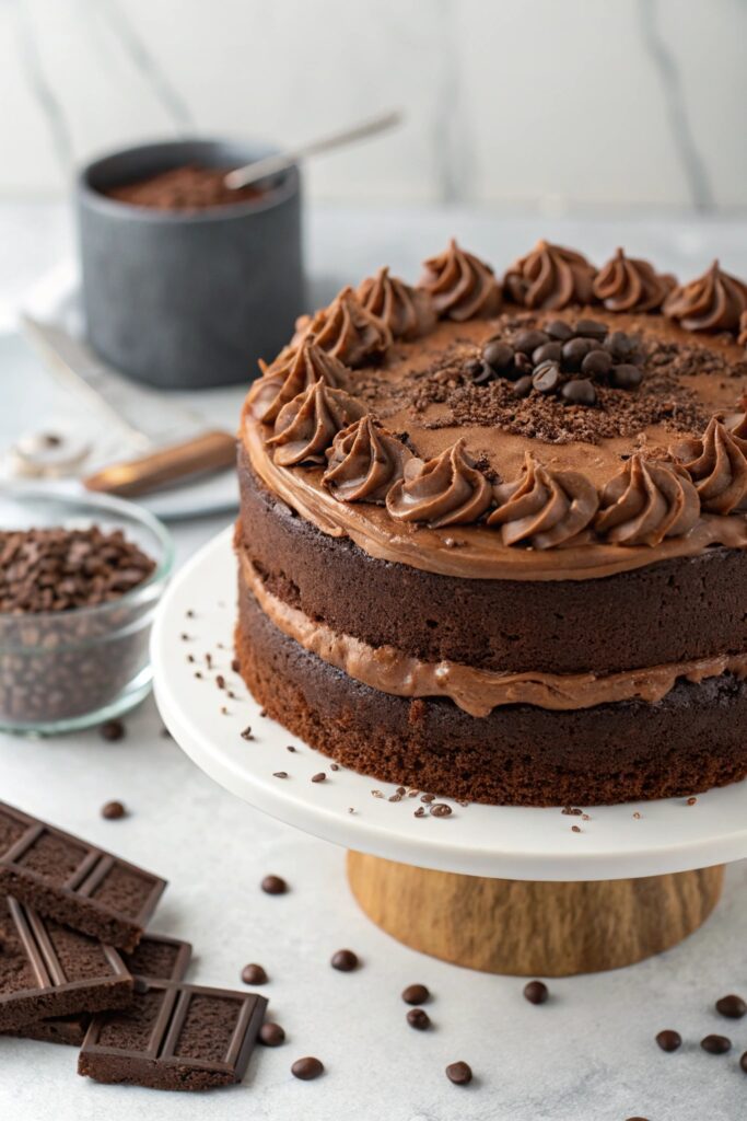 rich chocolate mocha cake