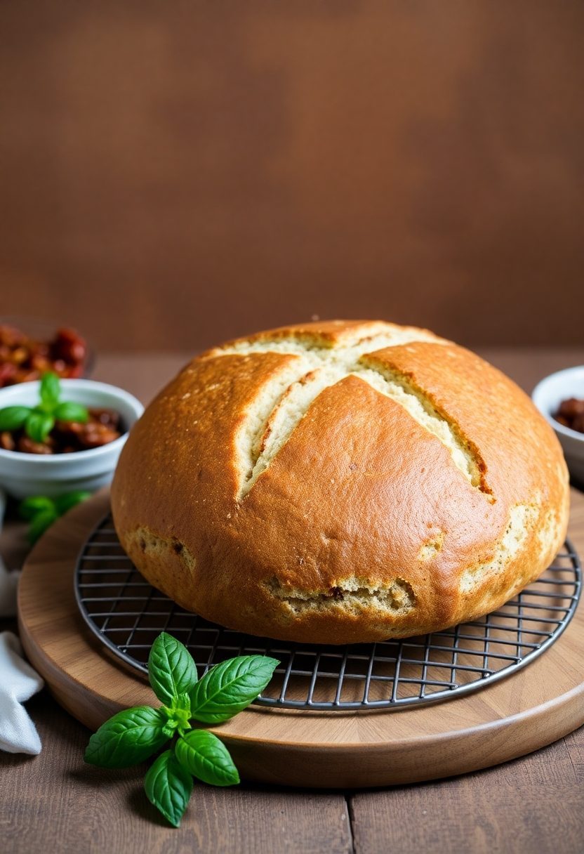 flavorful tomato basil bread