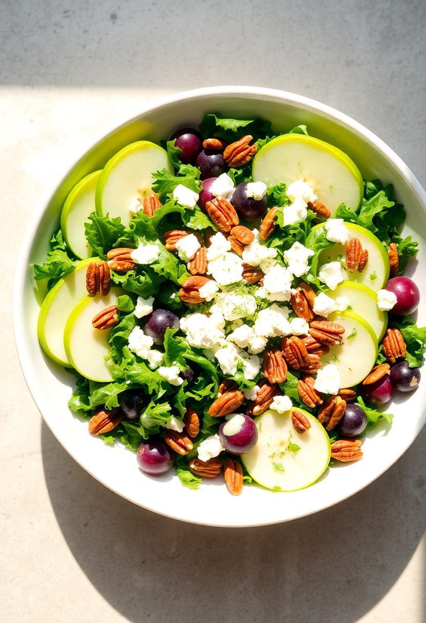 fresh green herb salad