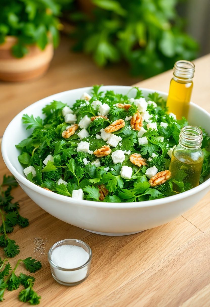 fresh herb green salad