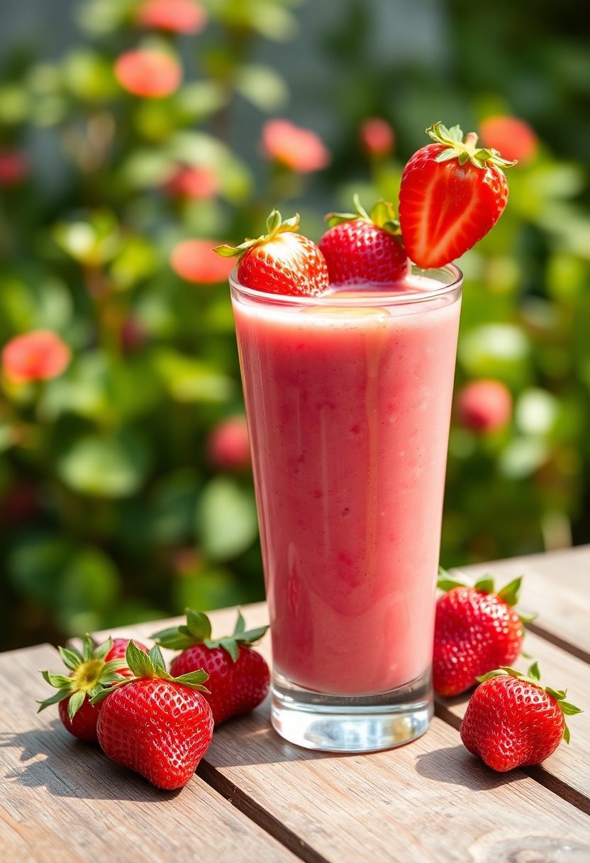 fresh strawberry fruit drink
