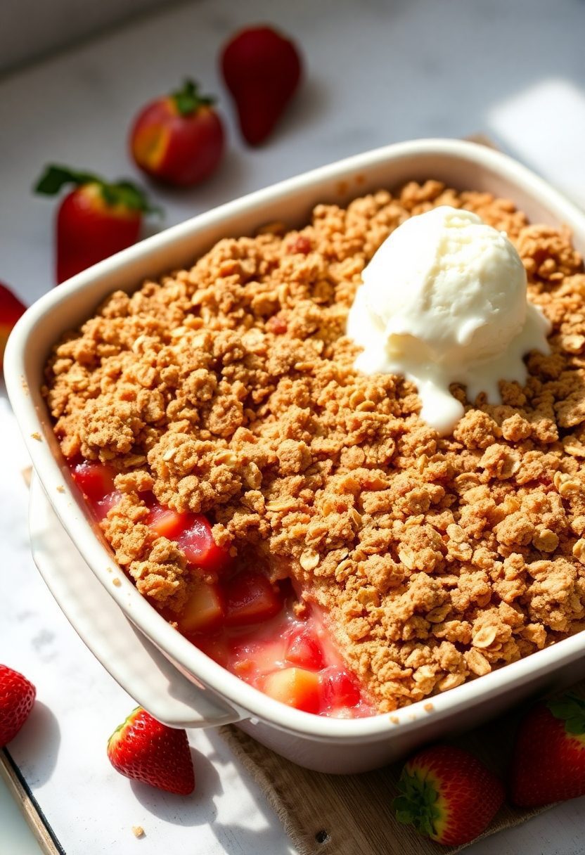 fruit crumble dessert option