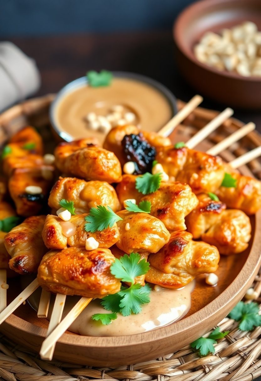 grilled chicken with peanuts
