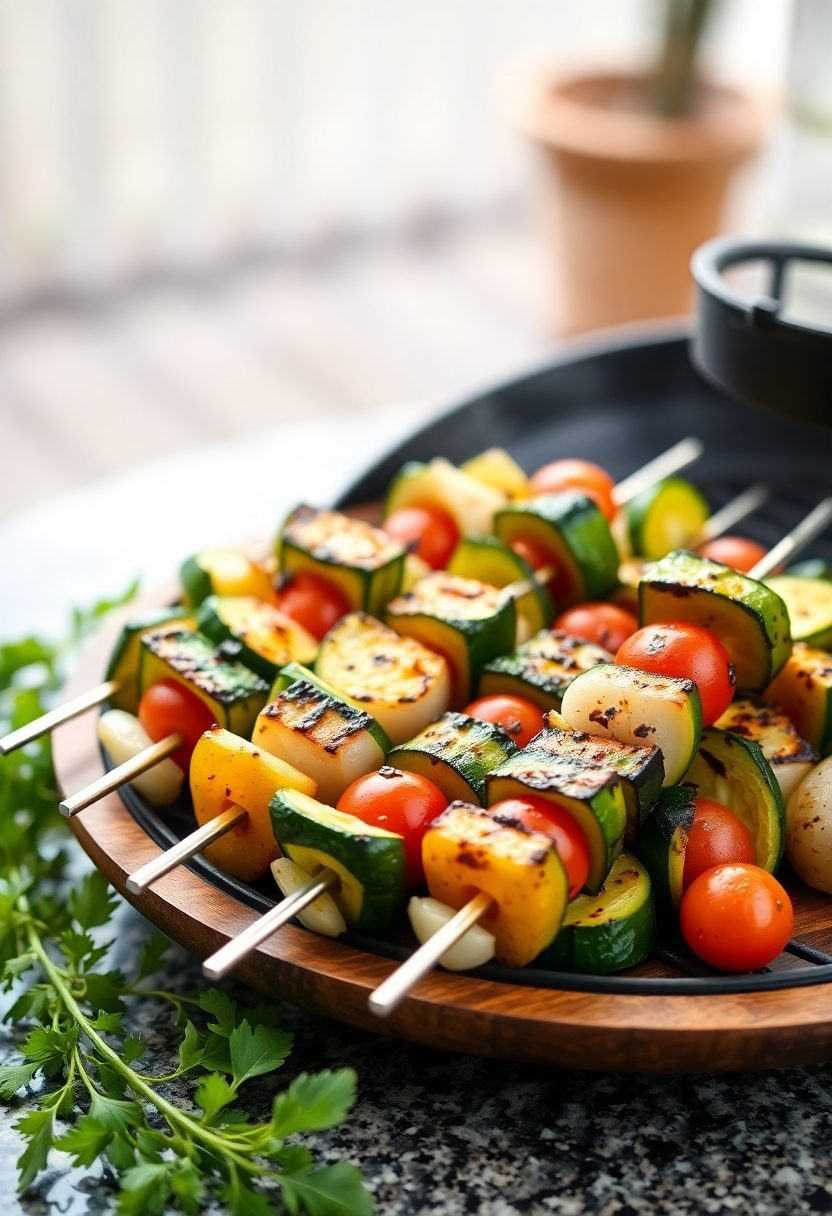 grilled vegetable skewer delight