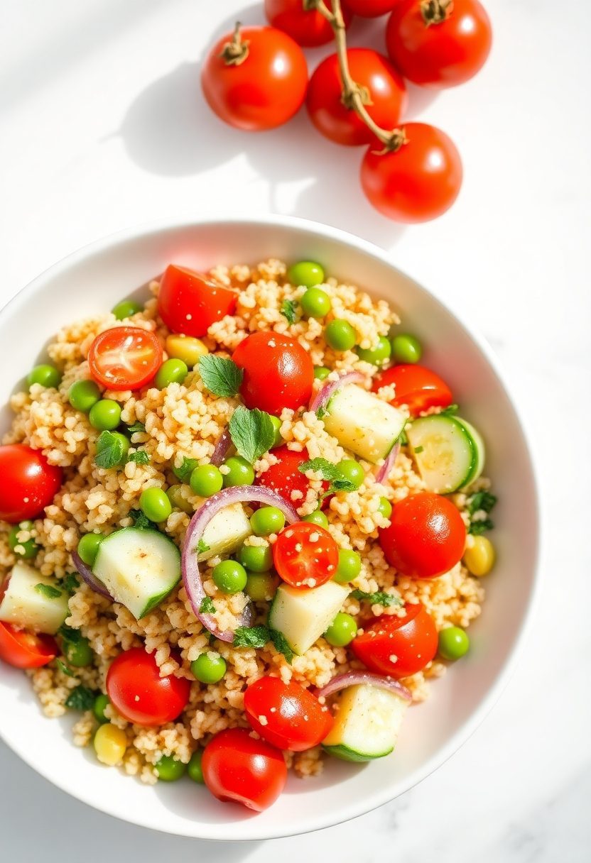 healthy grain and protein