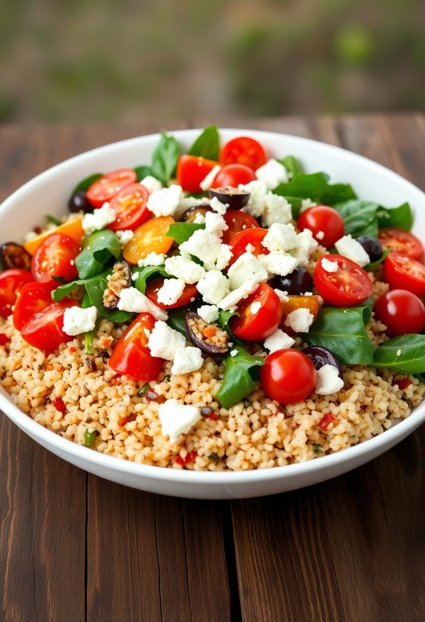 healthy quinoa vegetable mix