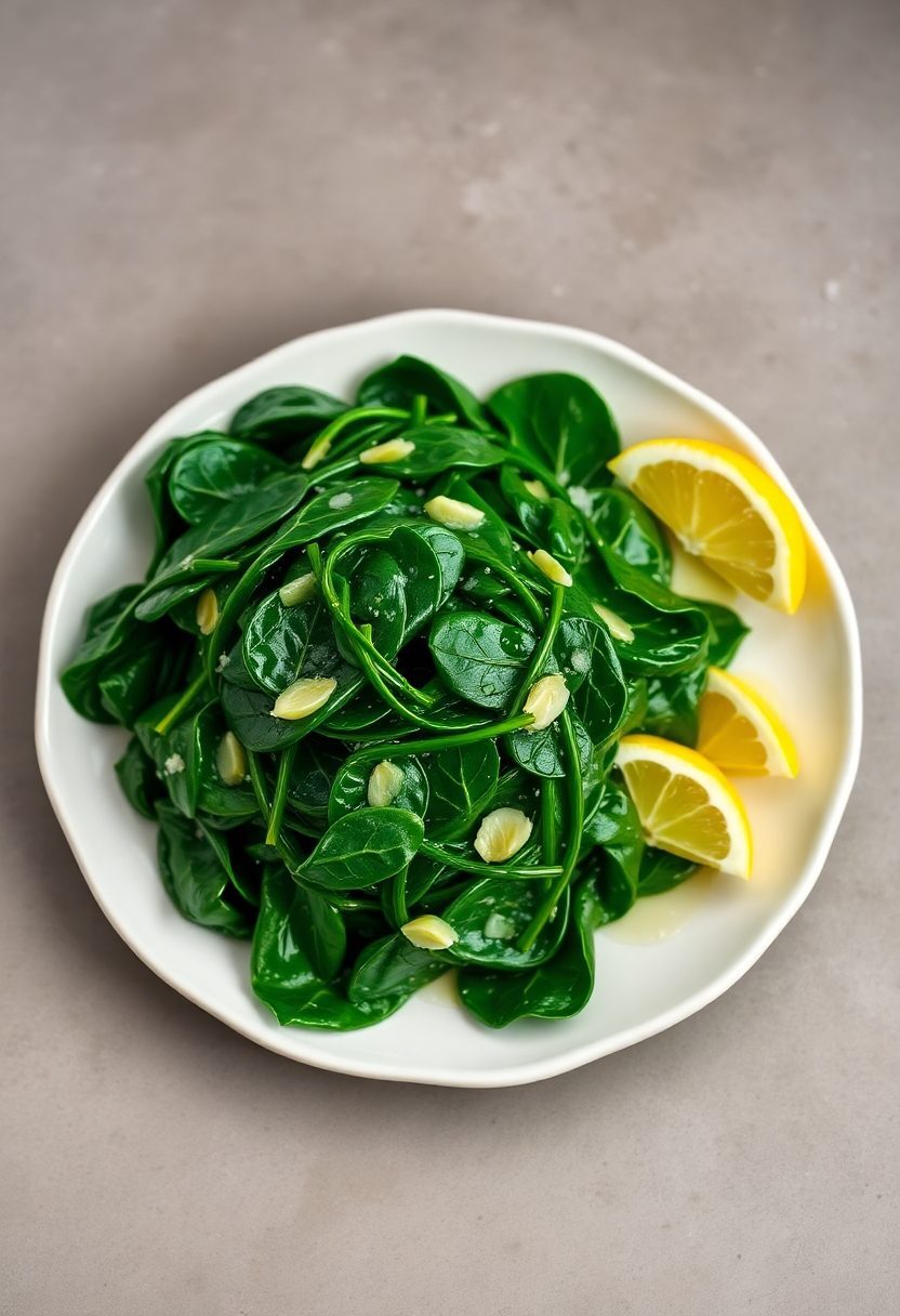 healthy spinach side dish