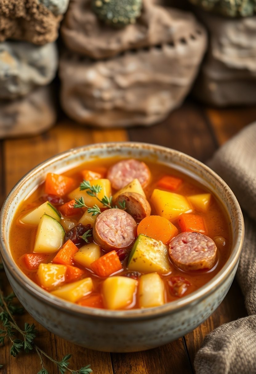 hearty sausage vegetable soup