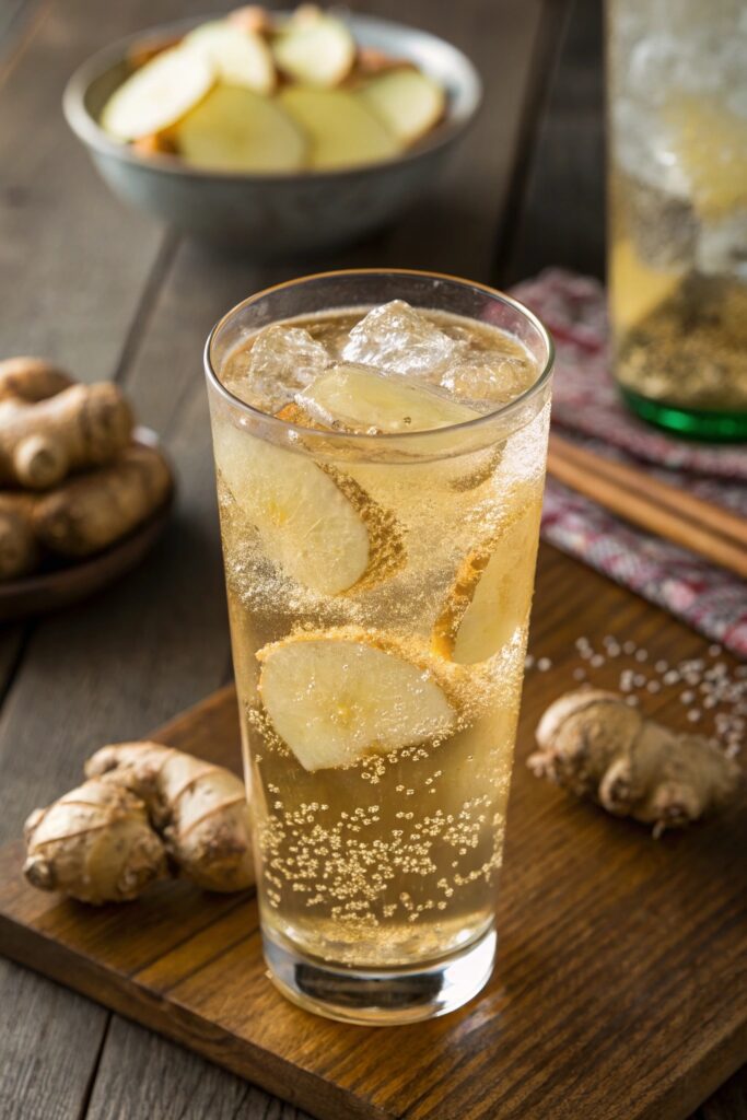 freshly made ginger soda