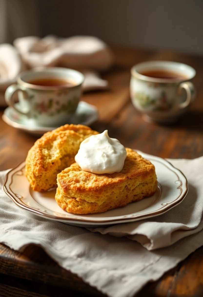 irish scones with cream