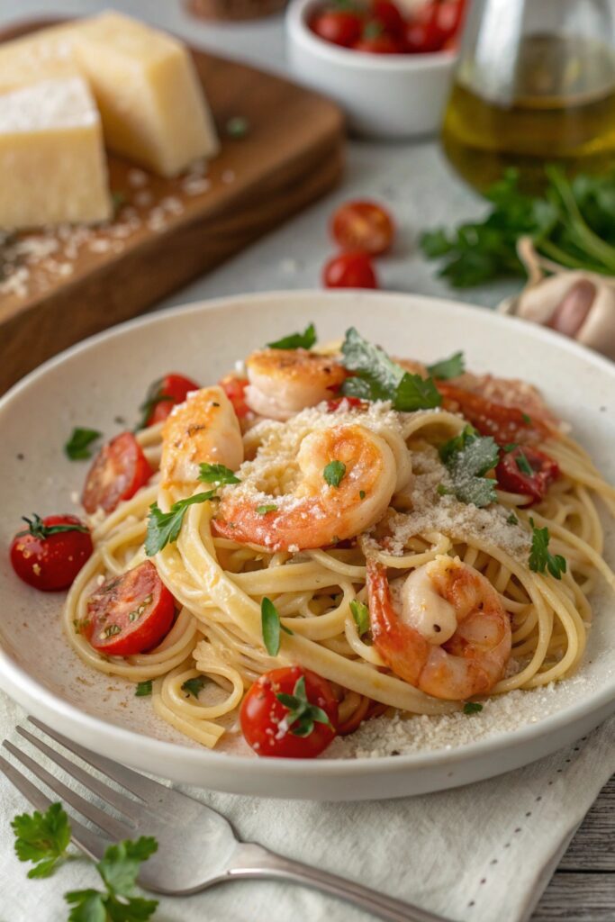 Italian Shrimp Linguine