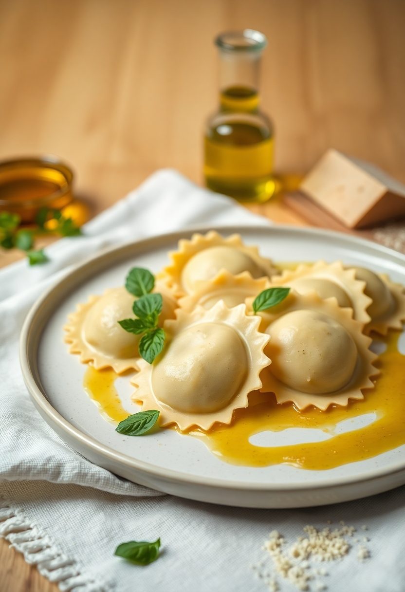 italian pasta with herbs