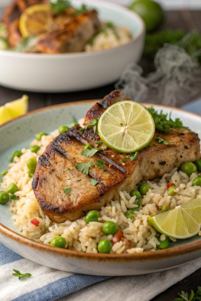 jerk seasoned pork chops