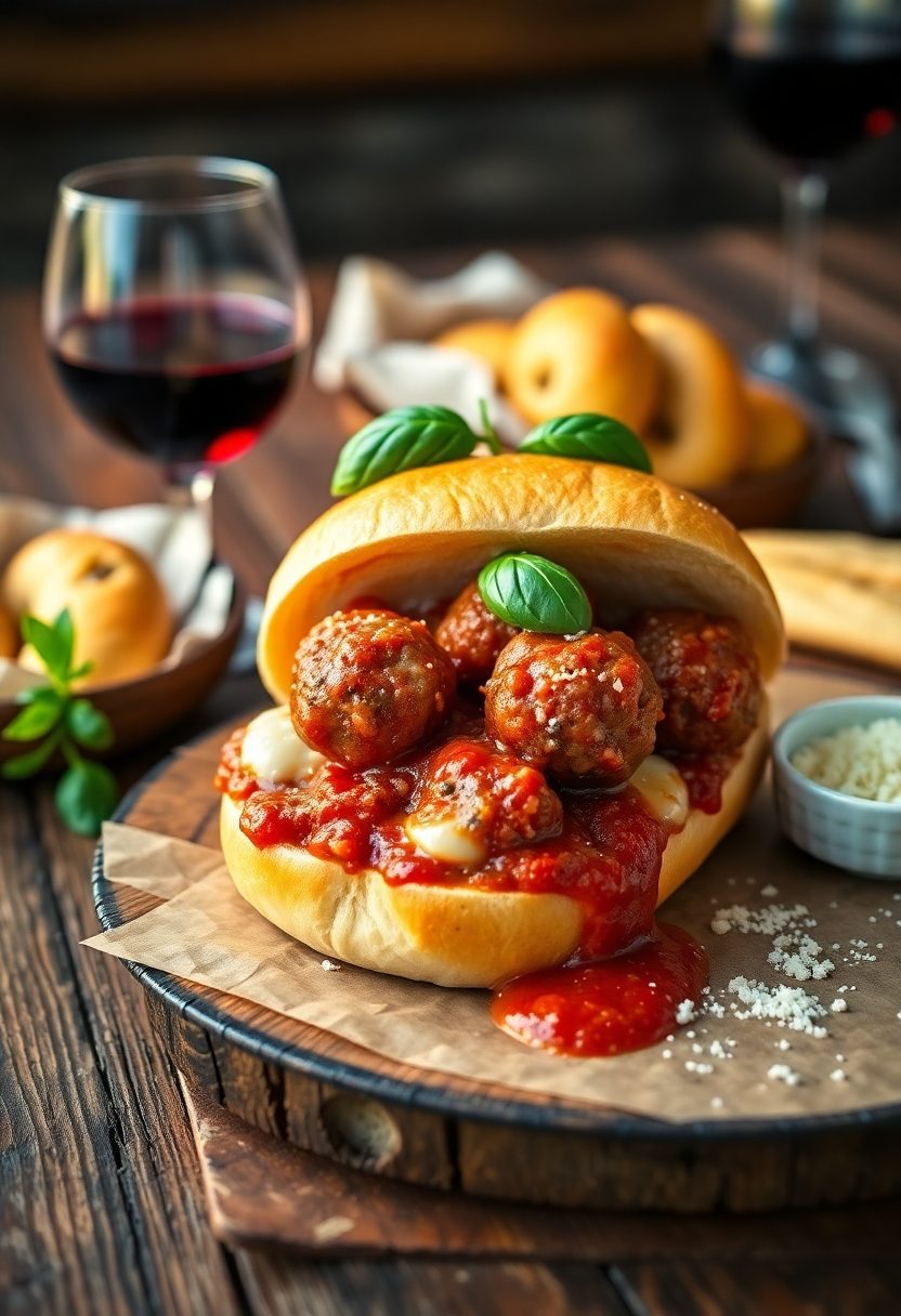 meatball sandwich italian style