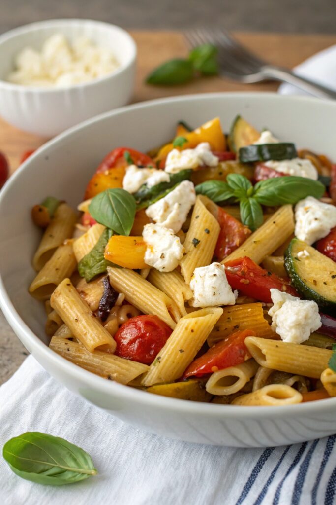 pasta with roasted vegetables