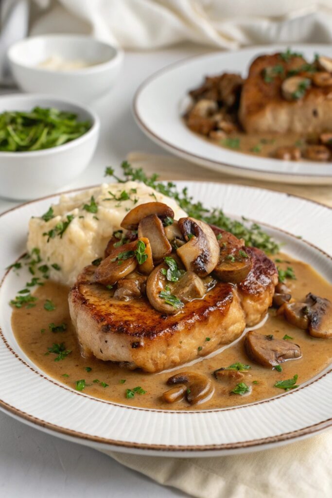 pork chops with gravy