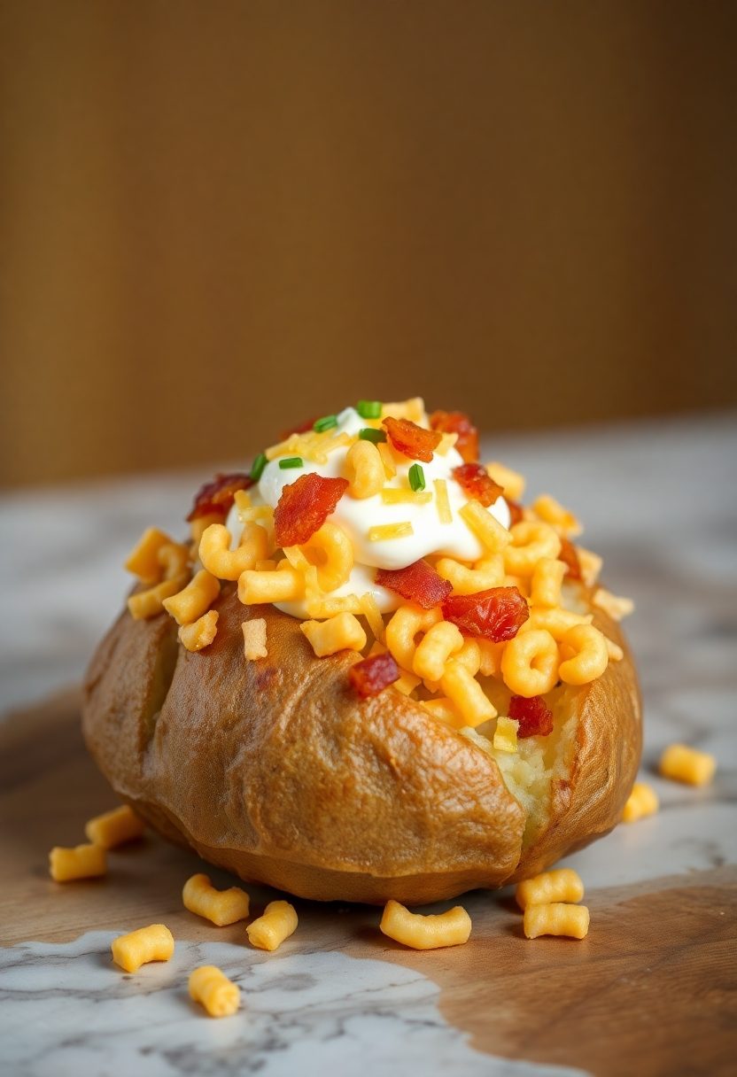 potatoes topped with cheese