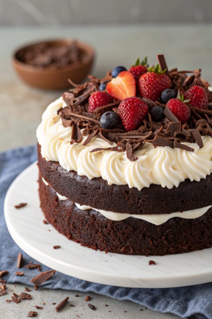 decadent chocolate cake dessert