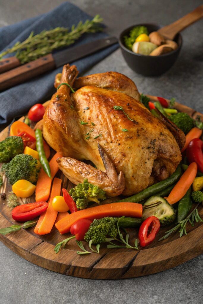 chicken with roasted vegetables