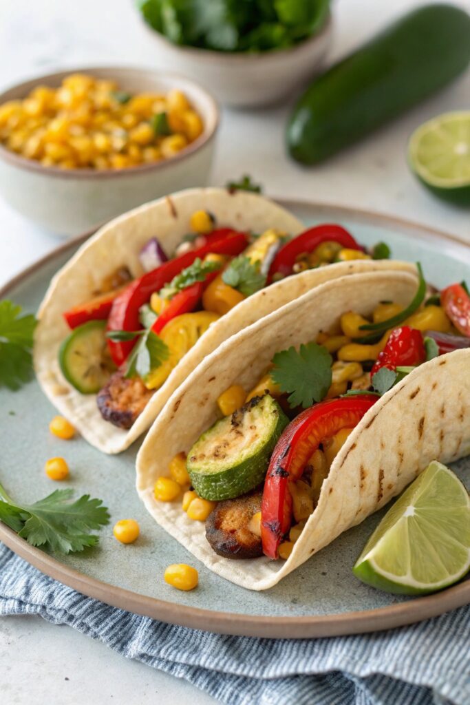 tacos with roasted vegetables