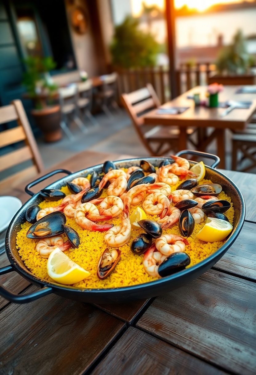 saffron flavored seafood dish