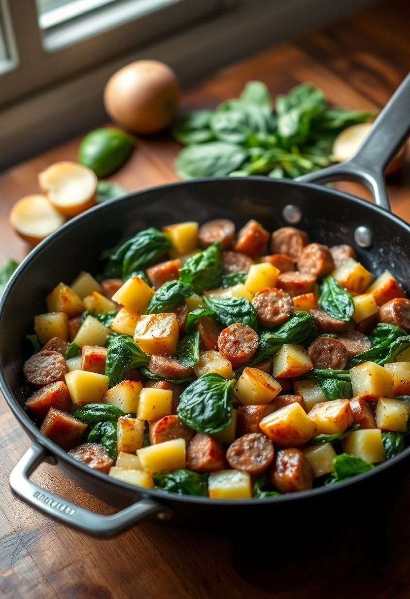 sausage and potato skillet