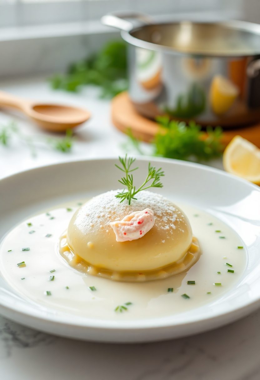 seafood filled pasta dish