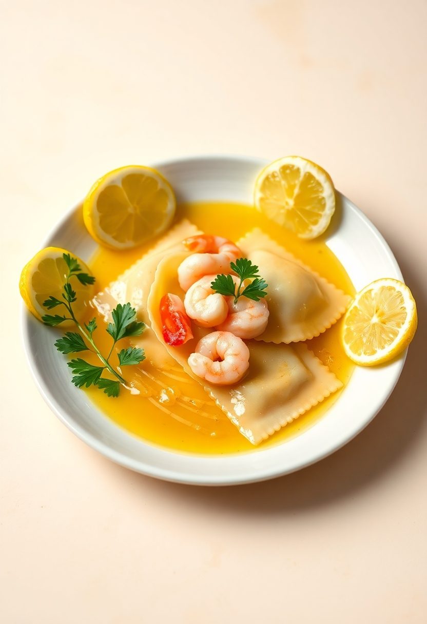 seafood filled pasta dish