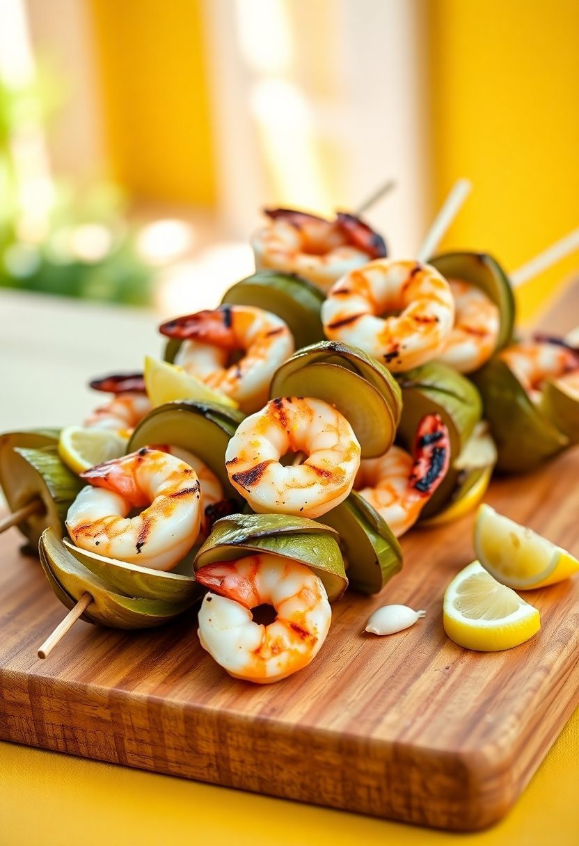 seafood on a skewer