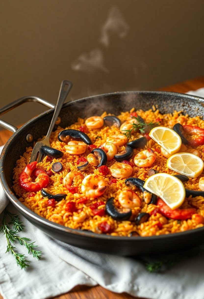 seafood spanish rice dish