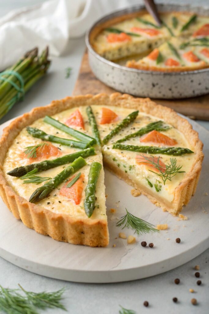 smoked fish and asparagus