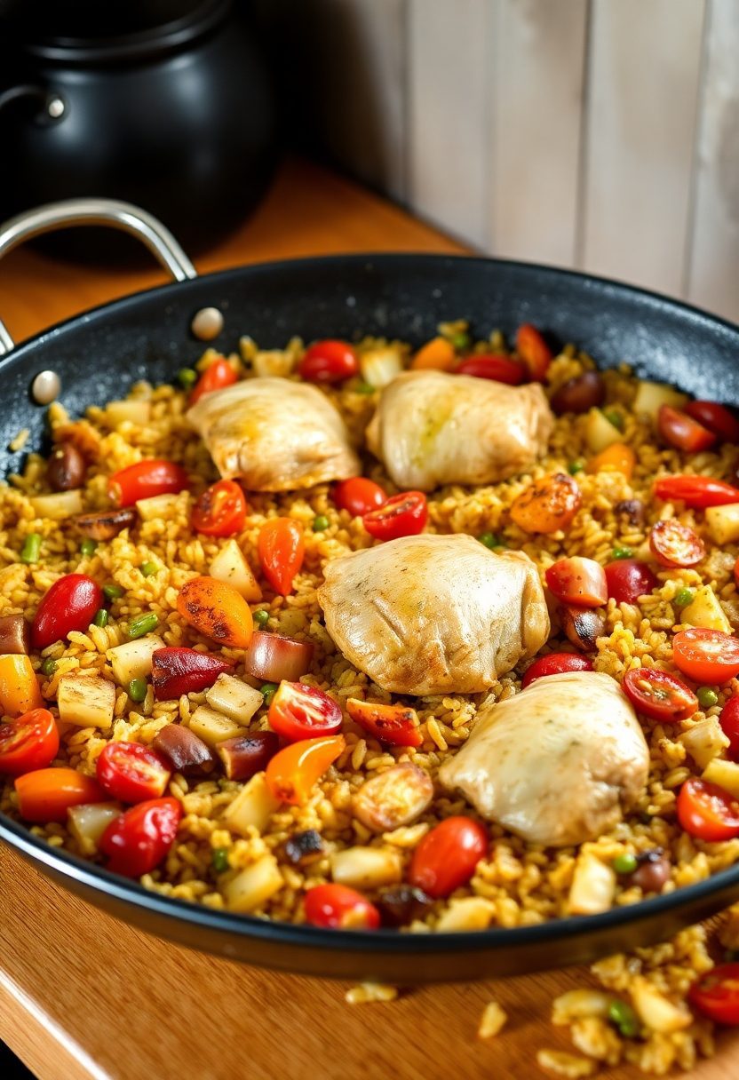 spanish chicken rice dish
