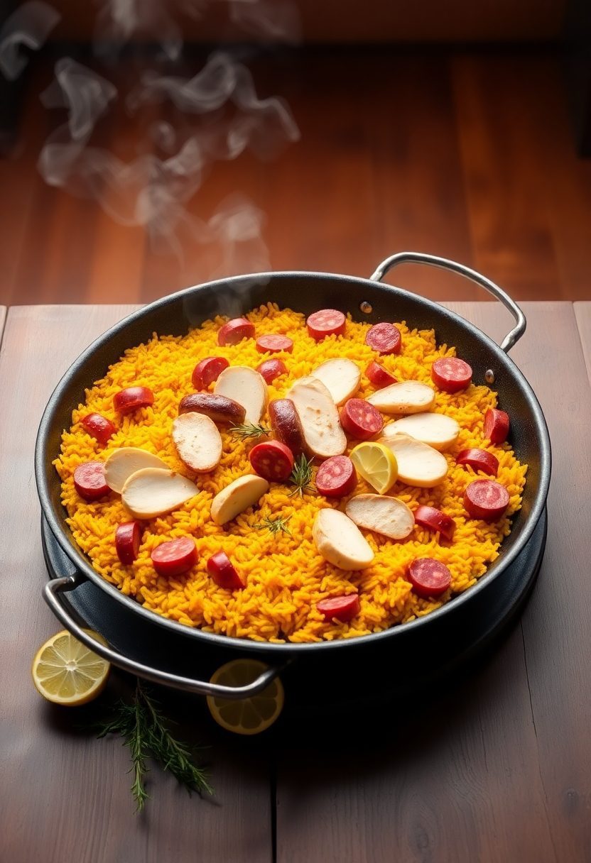 spanish dish chicken sausage
